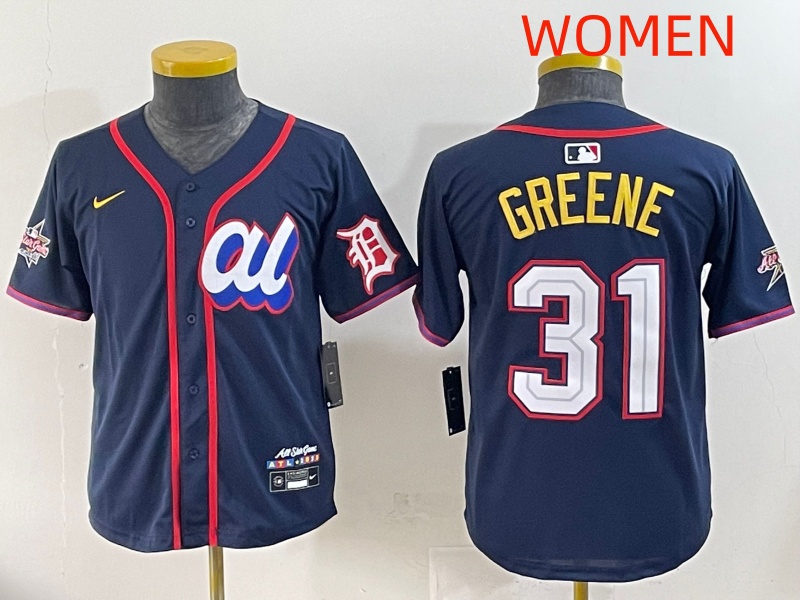 women 2025 Detroit Tigers 31 Greene Drak Blue All star Nike MLB Jersey style 4